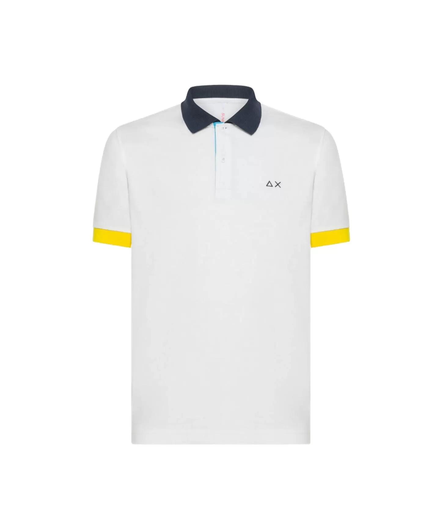 SUN68 Polo Uomo A34115 P-EP cotone regular con parti in contrasto 01 BIANCO - Foto 2 di 2