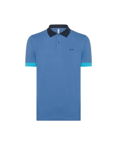 polo avio da uomo con parti stile 3 color ways e ricamo logo | SUN68