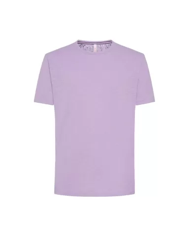 t-shirt lilla da uomo con logo ricamato avanti | SUN68