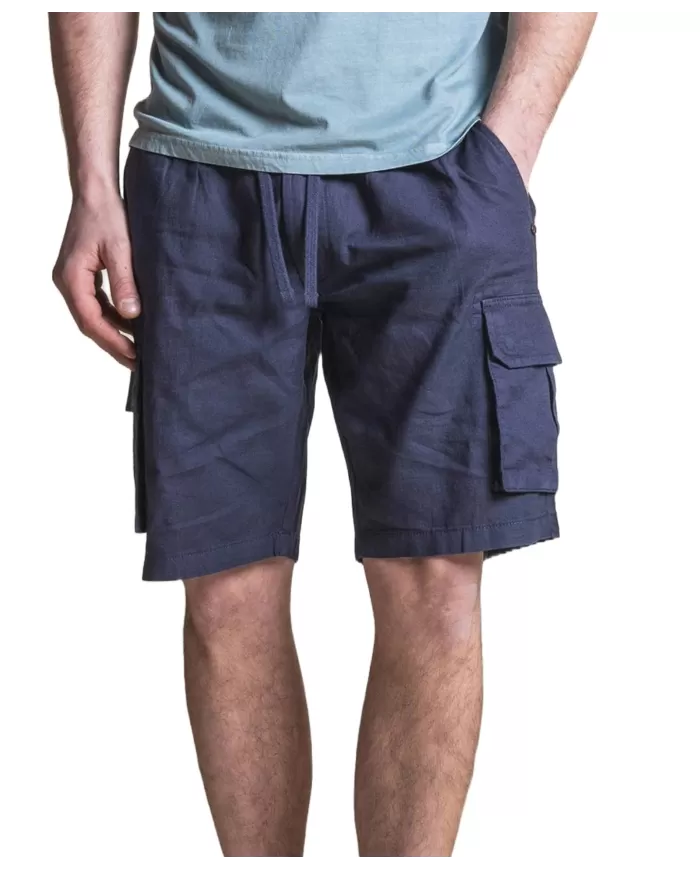 bermuda stile cargo navy da uomo con coulisse regolabile | IMPURE bermuda stile cargo navy da uomo con coulisse regolabile | IMPURE