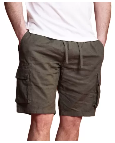 bermuda stile verde militare da uomo con coulisse regolabile | IMPURE bermuda stile verde militare da uomo con coulisse regolabile | IMPURE