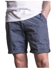 bermuda avion da uomo con motivo rigato su tessuto | IMPURE