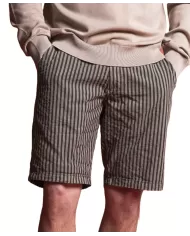 bermuda salvia da uomo con motivo rigato su tessuto | IMPURE