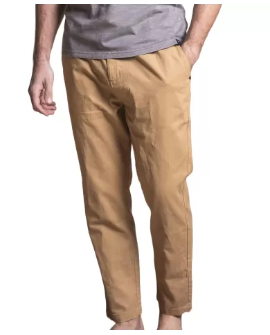 pantaloni beige da uomo in misto lino con coulisse interna | IMPURE pantaloni beige da uomo in misto lino con coulisse interna | IMPURE