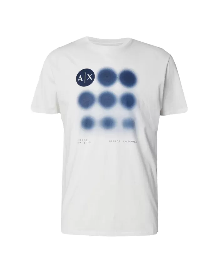 t-shirt off white da uomo con stampa logata | ARMANI EXCHANGE t-shirt off white da uomo con stampa logata | ARMANI EXCHANGE