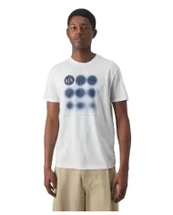 t-shirt off white da uomo con stampa logata | ARMANI EXCHANGE