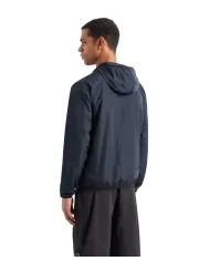giubbino night blue waterproof con cappuccio da uomo con logo | EA7