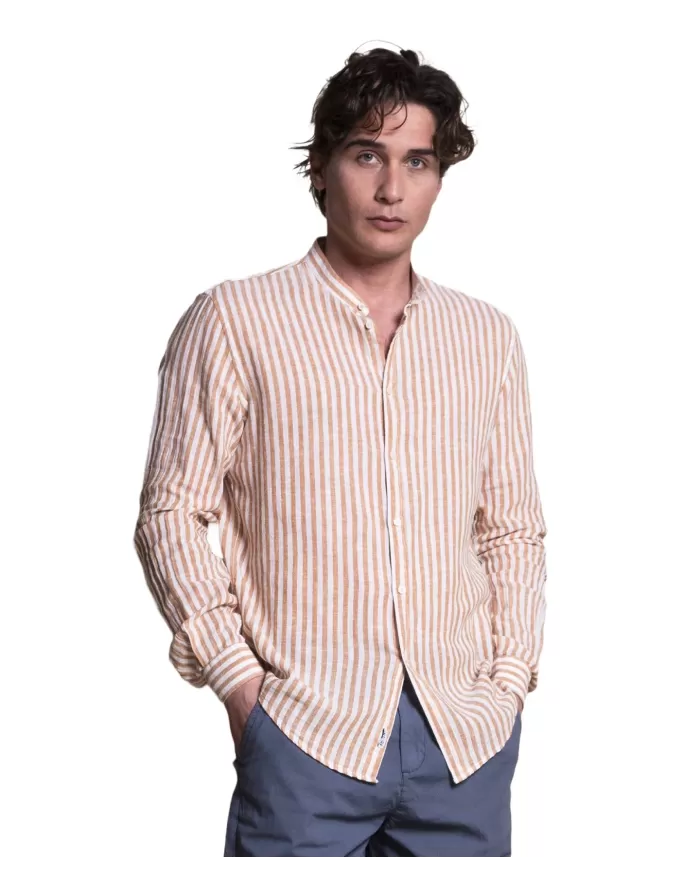 camicia rust da uomo con motivo rigato | IMPURE camicia rust da uomo con motivo rigato | IMPURE
