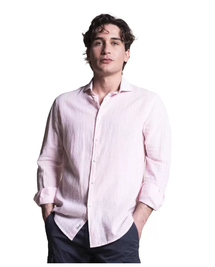 camicia pink stripe da uomo con motivo rigato | IMPURE camicia pink stripe da uomo con motivo rigato | IMPURE