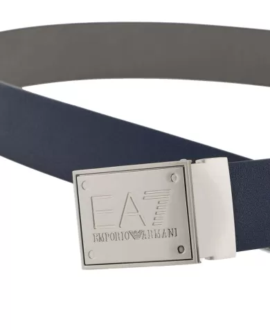 cinta REVERSIBILE blu navy/griffin da uomo cona FIBBIA LOGATA | EA7