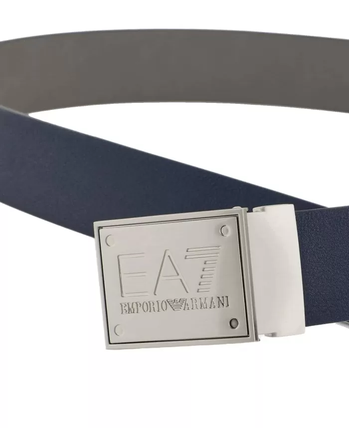 cinta REVERSIBILE blu navy/griffin da uomo cona FIBBIA LOGATA | EA7