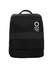 zaino nero da uomo con ZIP ANTISCIPPO e STAMPA LOGATA avanti | SUNS zaino nero da uomo con ZIP ANTISCIPPO e STAMPA LOGATA avanti | SUNS