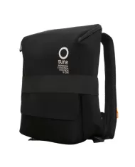 zaino nero da uomo con ZIP ANTISCIPPO e STAMPA LOGATA avanti | SUNS zaino nero da uomo con ZIP ANTISCIPPO e STAMPA LOGATA avanti | SUNS