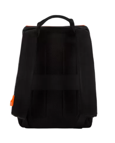 zaino nero da uomo con ZIP ANTISCIPPO e STAMPA LOGATA avanti | SUNS