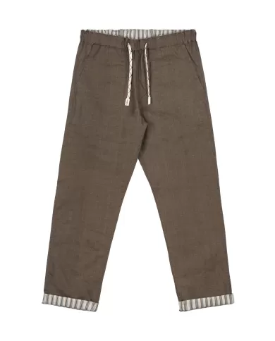 pantalone reversibile uomo in tinta unita o con fantasia a righe | BOB pantalone reversibile uomo in tinta unita o con fantasia a righe | BOB