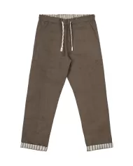 pantalone reversibile uomo in tinta unita o con fantasia a righe | BOB