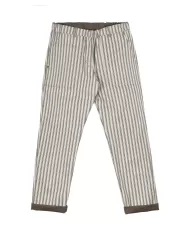 pantalone reversibile uomo in tinta unita o con fantasia a righe | BOB