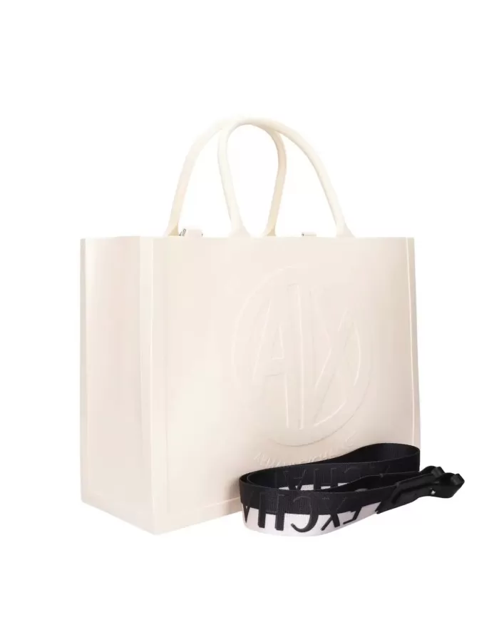 borsa shopping off white da donna con LOGO PRESSATO | ARMANI EXCHANGE borsa shopping off white da donna con LOGO PRESSATO | ARMANI EXCHANGE