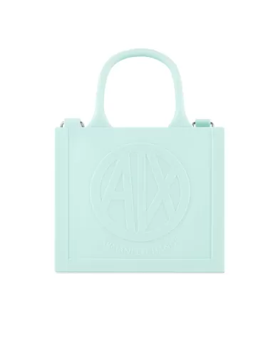 borsa shopping acqua da donna con LOGO PRESSATO | ARMANI EXCHANGE