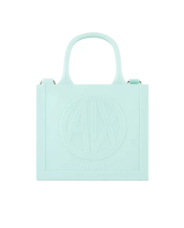 borsa shopping acqua da donna con LOGO PRESSATO | ARMANI EXCHANGE borsa shopping acqua da donna con LOGO PRESSATO | ARMANI EXCHANGE