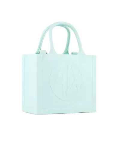 borsa shopping acqua da donna con LOGO PRESSATO | ARMANI EXCHANGE