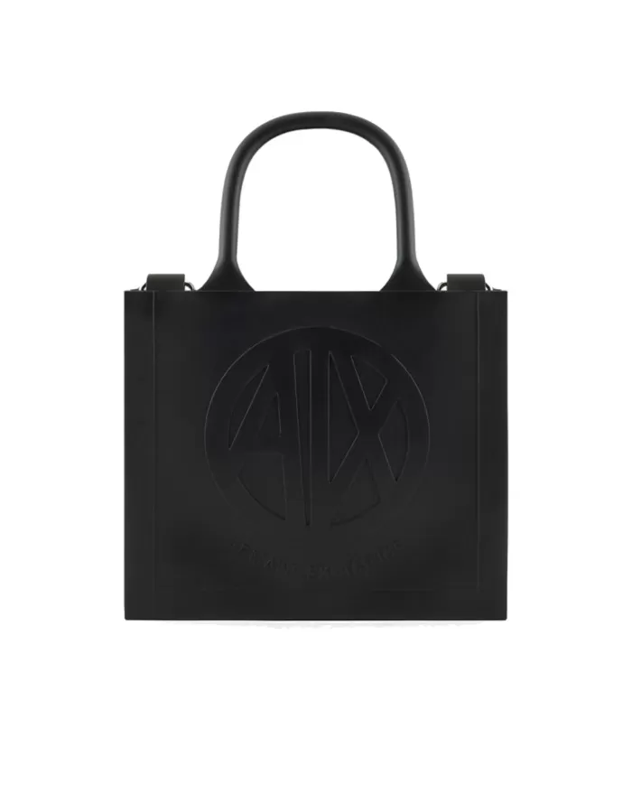 borsa shopping nera da donna con LOGO PRESSATO | ARMANI EXCHANGE borsa shopping nera da donna con LOGO PRESSATO | ARMANI EXCHANGE