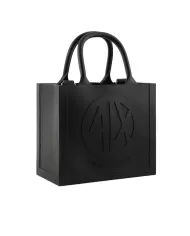 borsa shopping nera da donna con LOGO PRESSATO | ARMANI EXCHANGE