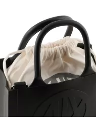borsa shopping nera da donna con LOGO PRESSATO | ARMANI EXCHANGE