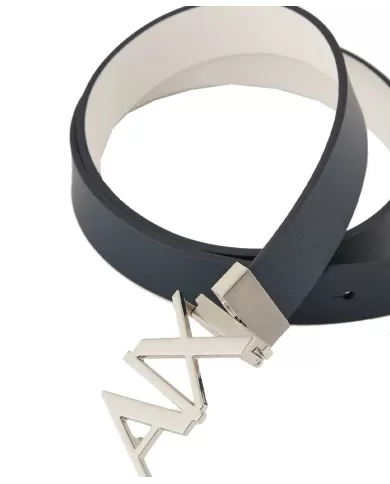 cinta REVERSIBILE navy e bianca da uomo | ARMANI EXCHANGE