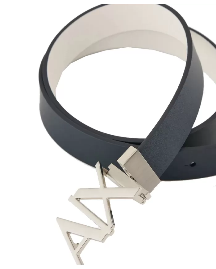 cinta REVERSIBILE navy e bianca da uomo | ARMANI EXCHANGE