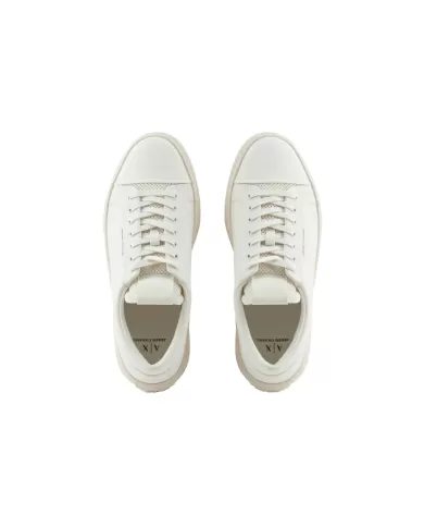 sneakers off white da uomo con EFFETTO SPALMATO | ARMANI EXCHANGE