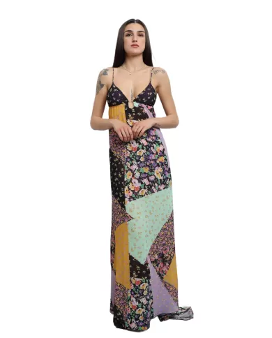 abito lungo da donna con fantasia floreale | ME FUI abito lungo da donna con fantasia floreale | ME FUI