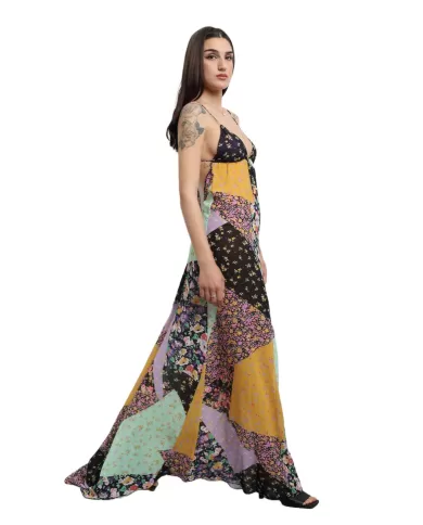 abito lungo da donna con fantasia floreale | ME FUI abito lungo da donna con fantasia floreale | ME FUI