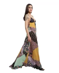 abito lungo da donna con fantasia floreale | ME FUI abito lungo da donna con fantasia floreale | ME FUI