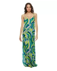 abito lungo lilla da donna con fantasia floreale | ME FUI abito lungo lilla da donna con fantasia floreale | ME FUI