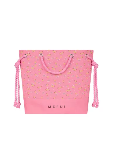 borsa mare rosa da donna con dettagli floreali e logo | ME FUI borsa mare rosa da donna con dettagli floreali e logo | ME FUI
