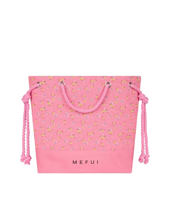 borsa mare rosa da donna con dettagli floreali e logo | ME FUI borsa mare rosa da donna con dettagli floreali e logo | ME FUI