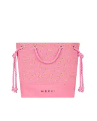 borsa mare rosa da donna con dettagli floreali e logo | ME FUI borsa mare rosa da donna con dettagli floreali e logo | ME FUI