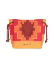 borsa mare arancio da donna con fantasia geometrica e logo | ME FUI borsa mare arancio da donna con fantasia geometrica e logo | ME FUI