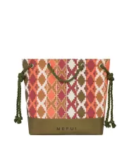 borsa mare militare da donna con fantasia geometrica e logo | ME FUI