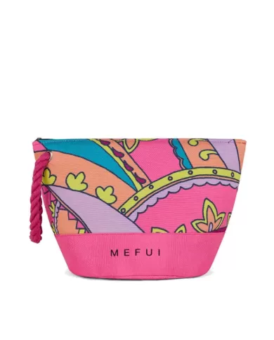 pochette rosa da donna con fantasia floreale e logo | ME FUI