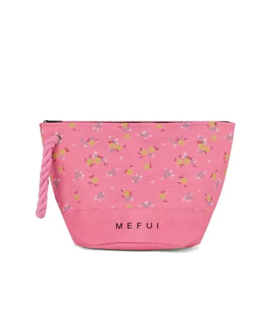 pochette rosa da donna con fantasia floreale e logo | ME FUI