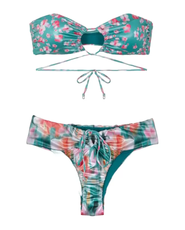 bikini da donna con COULISSE e FANTASIA GLITCH ACQUA | ME FUI bikini da donna con COULISSE e FANTASIA GLITCH ACQUA | ME FUI