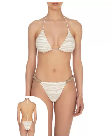 bikini beige da donna con SLIP FISSO INTRECCIATO lungo vita | ME FUI bikini beige da donna con SLIP FISSO INTRECCIATO lungo vita | ME FUI