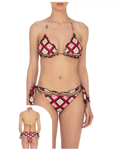 bikini da donna con FANTASIA PAMPA arricciata sui bordi | ME FUI bikini da donna con FANTASIA PAMPA arricciata sui bordi | ME FUI