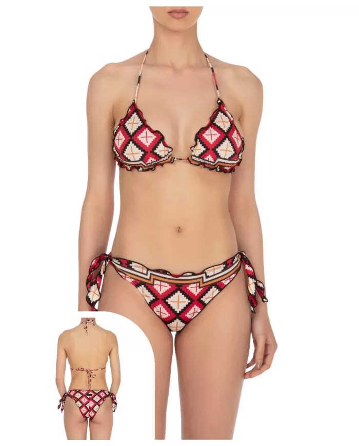 bikini da donna con FANTASIA PAMPA arricciata sui bordi | ME FUI bikini da donna con FANTASIA PAMPA arricciata sui bordi | ME FUI
