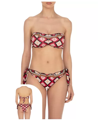 bikini da donna con FANTASIA PAMPA ARRICCIATA sui bordi | ME FUI bikini da donna con FANTASIA PAMPA ARRICCIATA sui bordi | ME FUI
