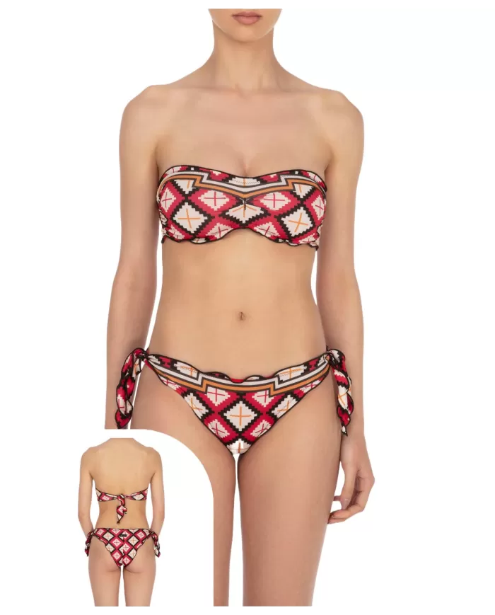 bikini da donna con FANTASIA PAMPA ARRICCIATA sui bordi | ME FUI bikini da donna con FANTASIA PAMPA ARRICCIATA sui bordi | ME FUI