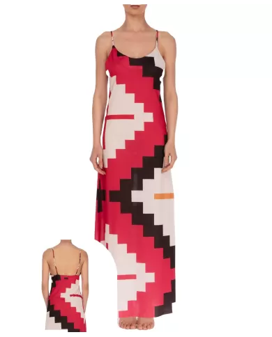abito lungo da donna con FANTASIA PAMPA e SPACCO LATERALE | ME FUI abito lungo da donna con FANTASIA PAMPA e SPACCO LATERALE | ME FUI
