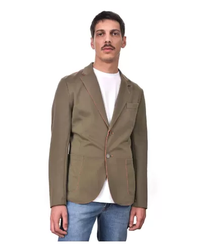 giacca blazer militare da uomo con pendaglio logato | BOB giacca blazer militare da uomo con pendaglio logato | BOB